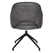 Lex Faux Leather Trestle Armchairs (Set of 2)